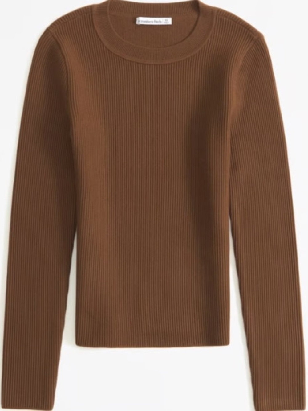 Abercrombie ottoman slim crew top size XS brown